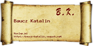 Baucz Katalin névjegykártya